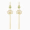 Swarovski Symbolic Lotus Pierced Earrings, Green, Gold-tone Plated